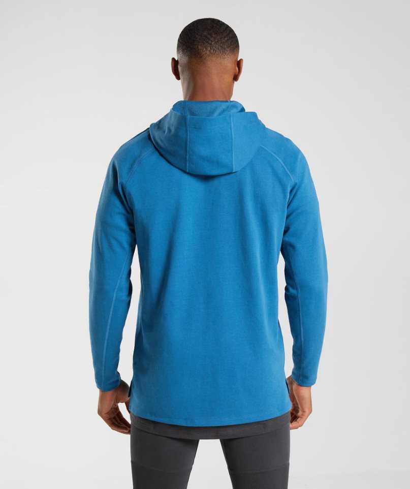 Men's Gymshark Studio Hoodie Blue | CA 01N537